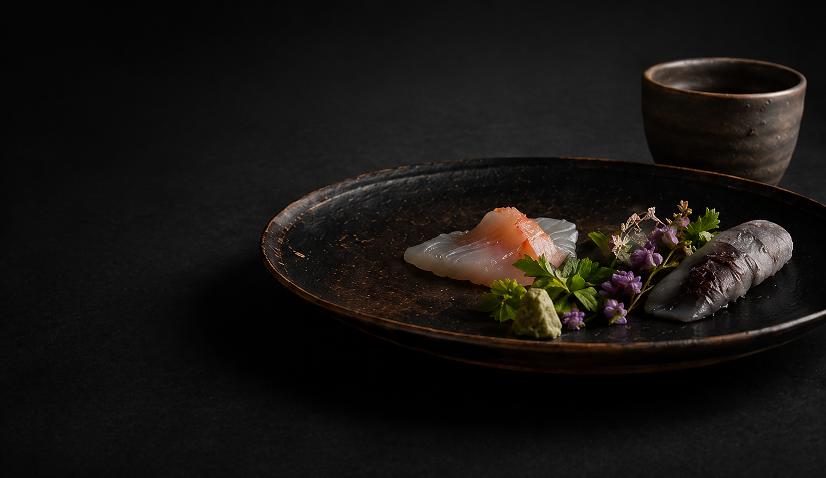 和食器に盛られた刺身